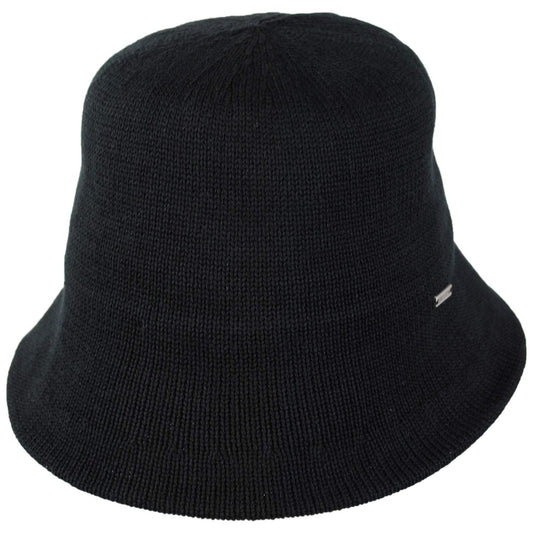 BRIXTON HATS | Redding Cotton Knit Bucket Hat | 185563 | lead | BLACK