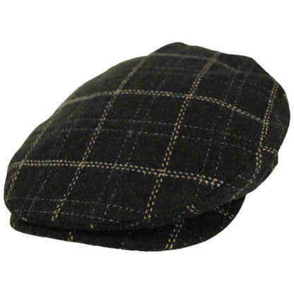 BRIXTON HATS | Barrel Wool Blend Plaid Ivy Cap | 161523 | lead | MOSS/KHAKI