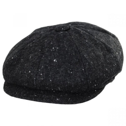 Jaxon Hats | Sazerac Tweed Wool Blend Newsboy Cap | 167565 | lead | DARK GREY