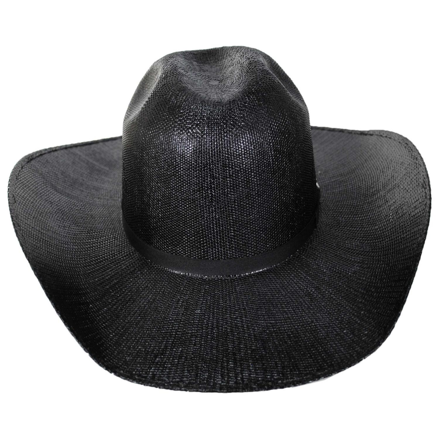 Bailey Western | Greybull Bangora Straw Western Hat | 127949 | front | BLACK