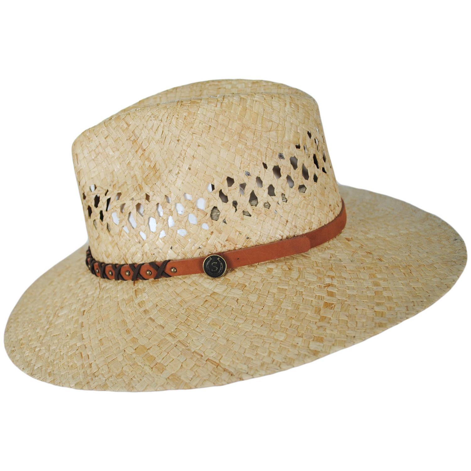 Stetson | Danbury Palm Straw Safari Fedora Hat | 127031 | profile | NATURAL