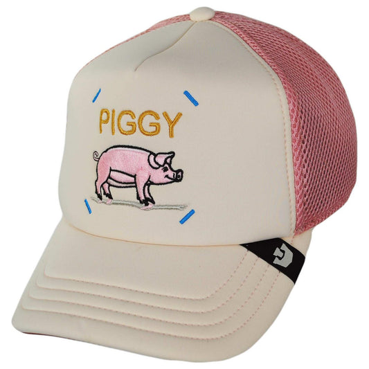 Goorin Bros | Neo Farm Piggy Mesh Trucker Snapback Baseball Cap | 200765 | lead | WHISPER