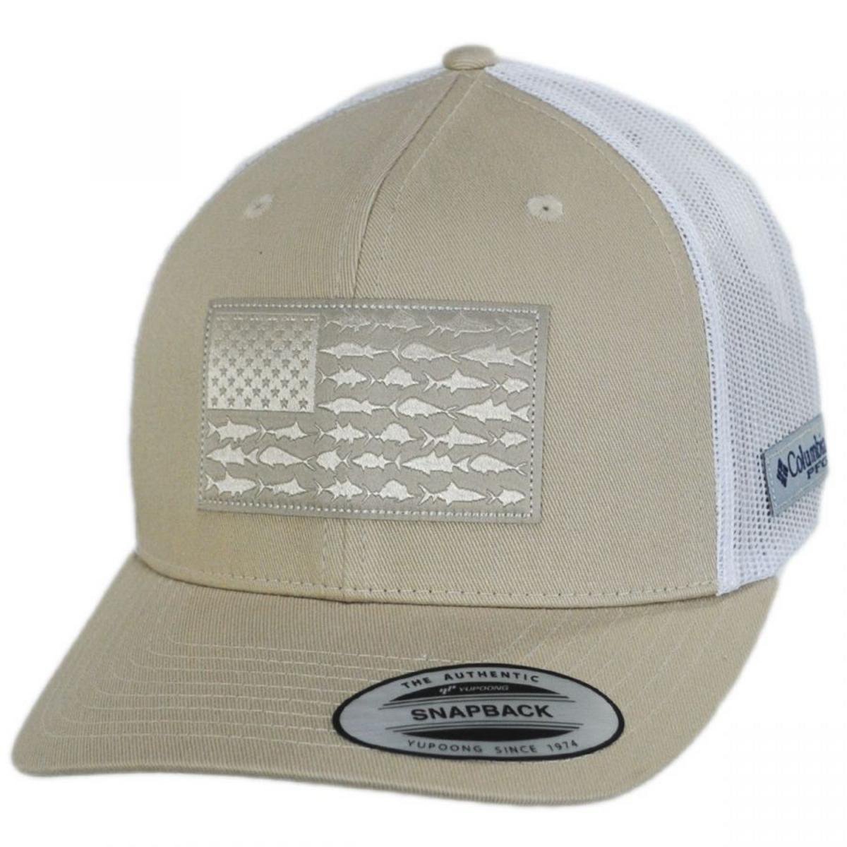 Columbia Sportswear | PFG Fish Flag Mesh Snapback Baseball Cap | 400151 | lead | FOSSIL