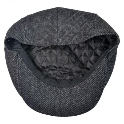 Jaxon Hats | Square Bill Herringbone Wool Ivy Cap | 167755 | under | CHARCOAL