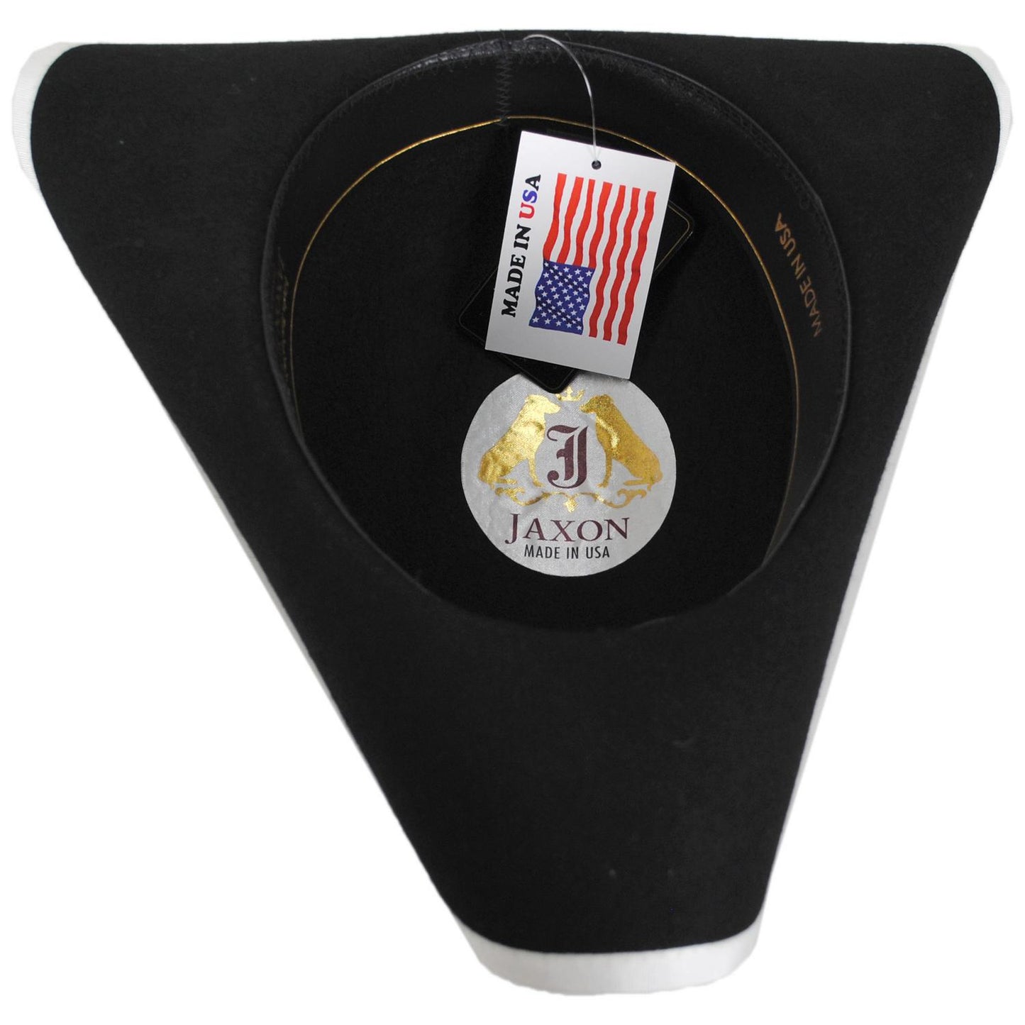 Jaxon Hats | Made in the USA - Classics Wool Felt Tricorn Hat | 191720 | under | BLACK