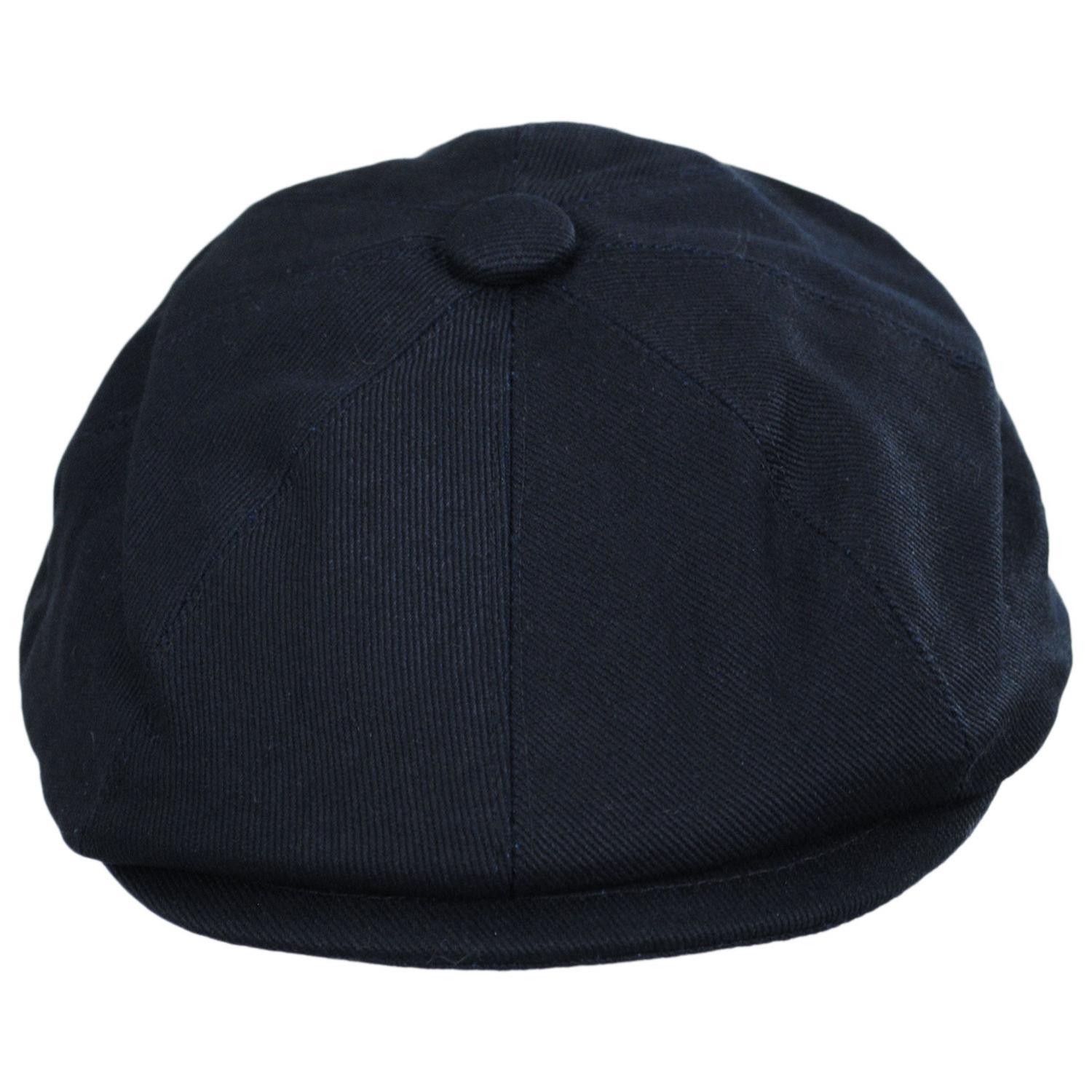 Jaxon Hats | Cotton Newsboy Cap | 167770 | front | NAVY BLUE