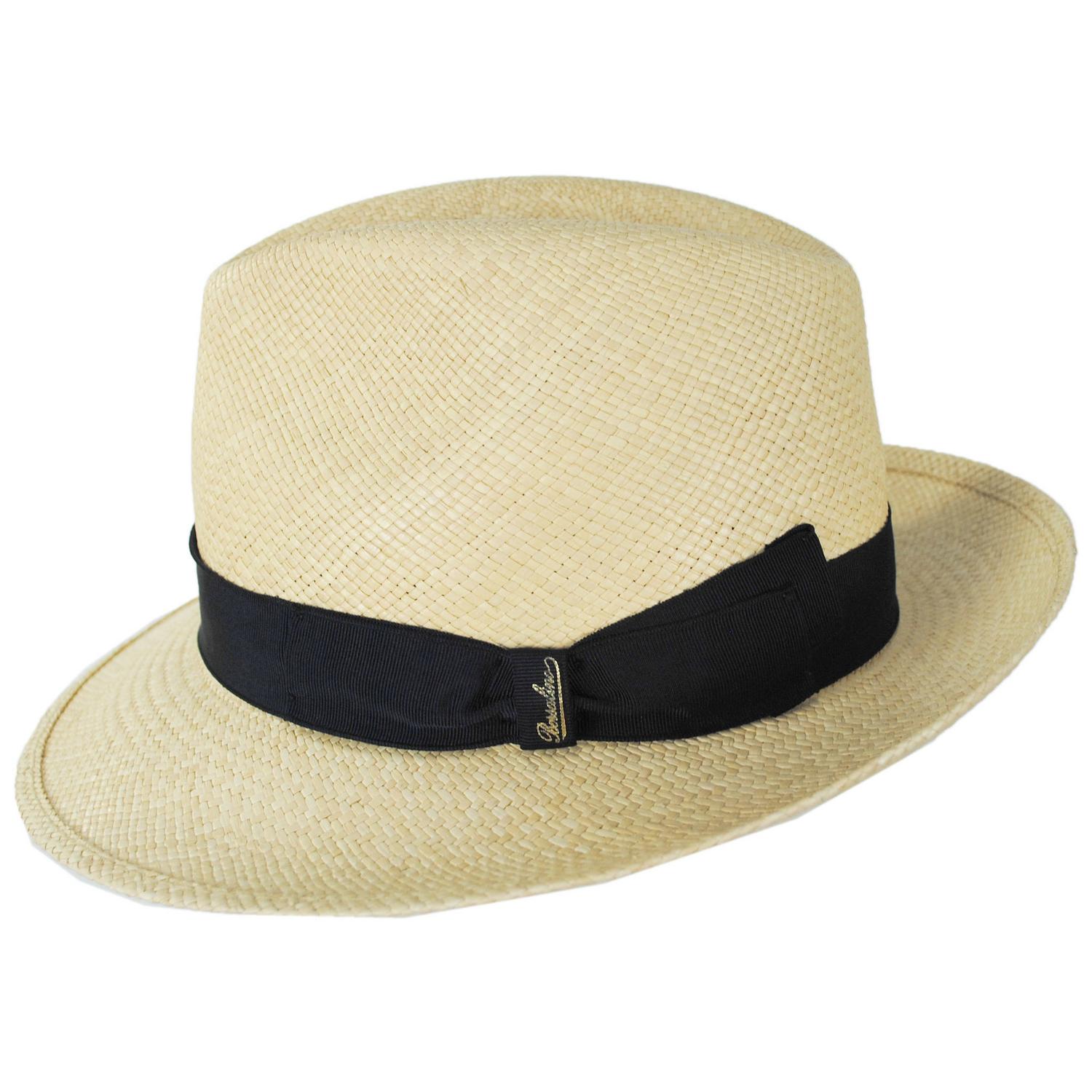Borsalino | Quito Medio Panama Straw Fedora Hat | 126002 | profile | NATURAL
