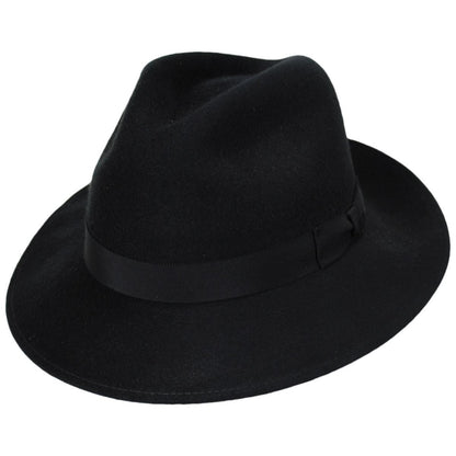 Bailey 1922 | Criss Wool LiteFelt Long Teardrop Fedora Hat | 130157 | lead | BLACK