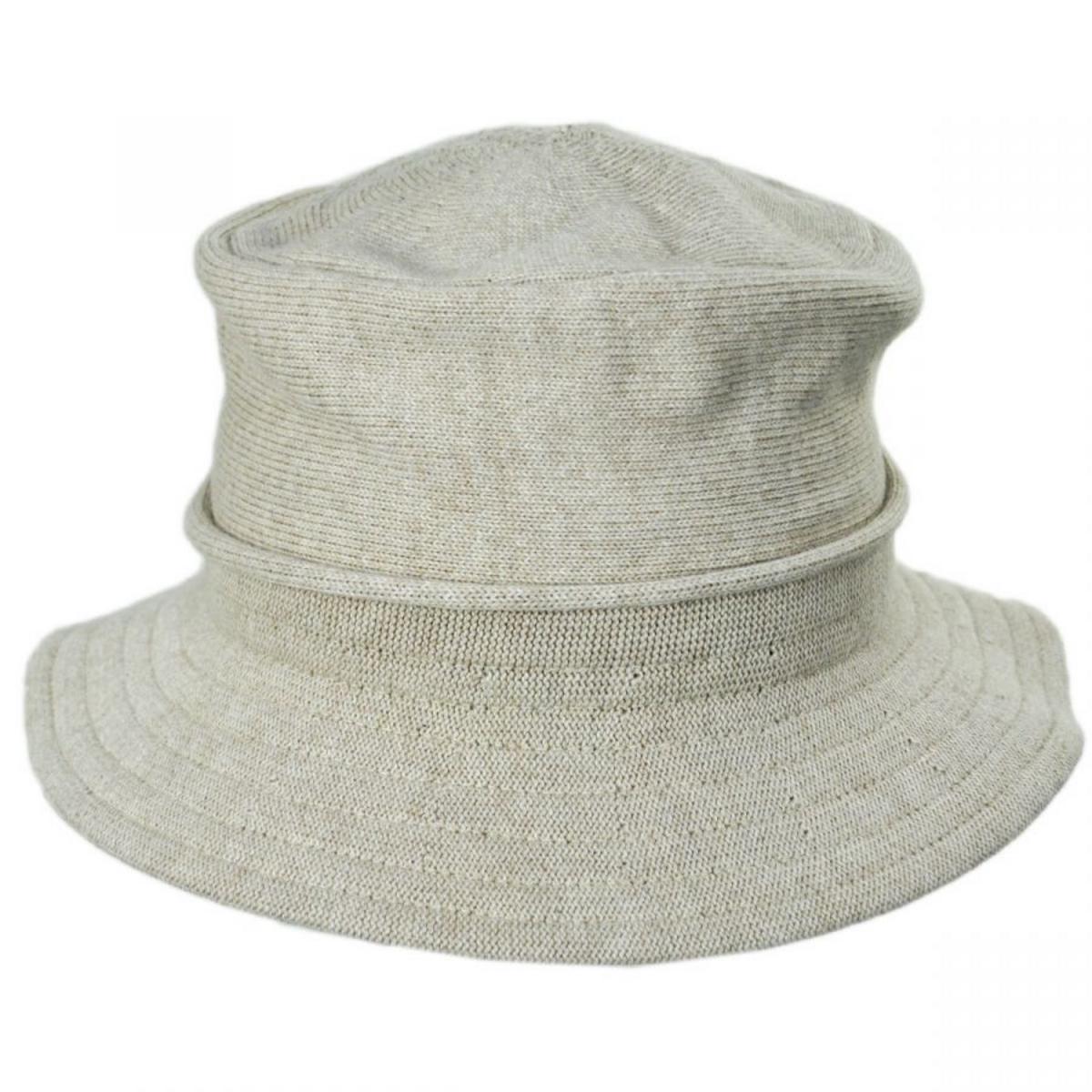 Parkhurst | Beach Cotton Knit Bucket Hat | 187151 | front | SANDSTONE