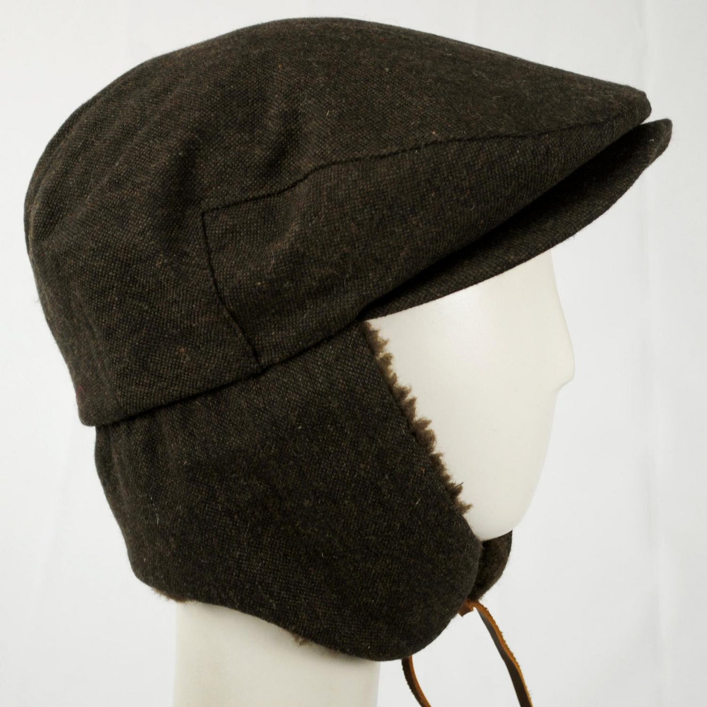 BRIXTON HATS | Barrel Tweed Earflap Ivy Cap | 161506 | profiletwo | BROWN/BROWN TWEED