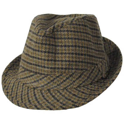 San Diego Hat Company | Houndstooth Plaid Fedora Hat | 141607 | lead | BROWN