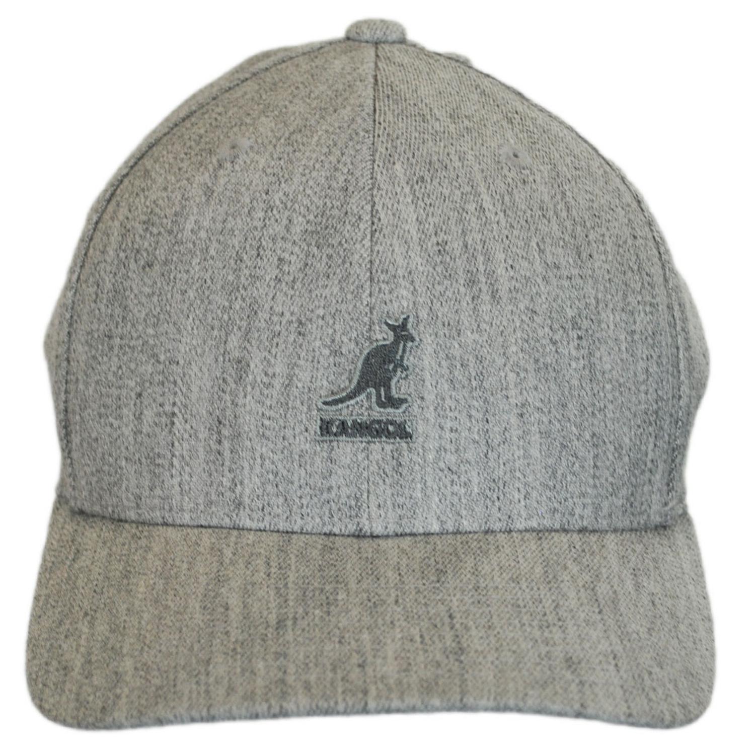 Kangol | Logo Wool Flexfit Fitted Baseball Cap | 201104 | front | FLANNEL