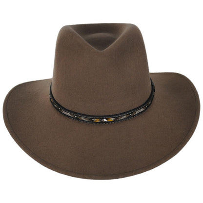 Bigalli | Coltrane Crushable Merino Wool Felt Outback Hat | 131406 | front | KHAKI