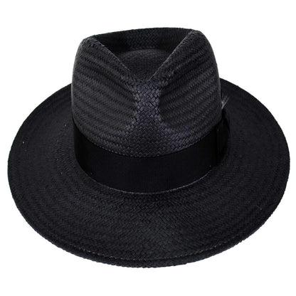 Bailey 1922 | Fedora Sun Raindura Straw Fedora Hat | 127940 | front | BLACK