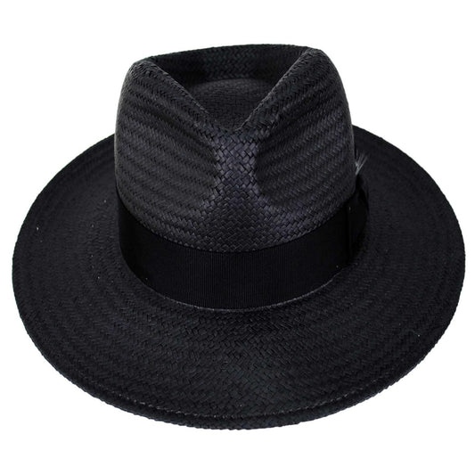 Bailey 1922 | Fedora Sun Raindura Straw Fedora Hat | 127940 | front | BLACK