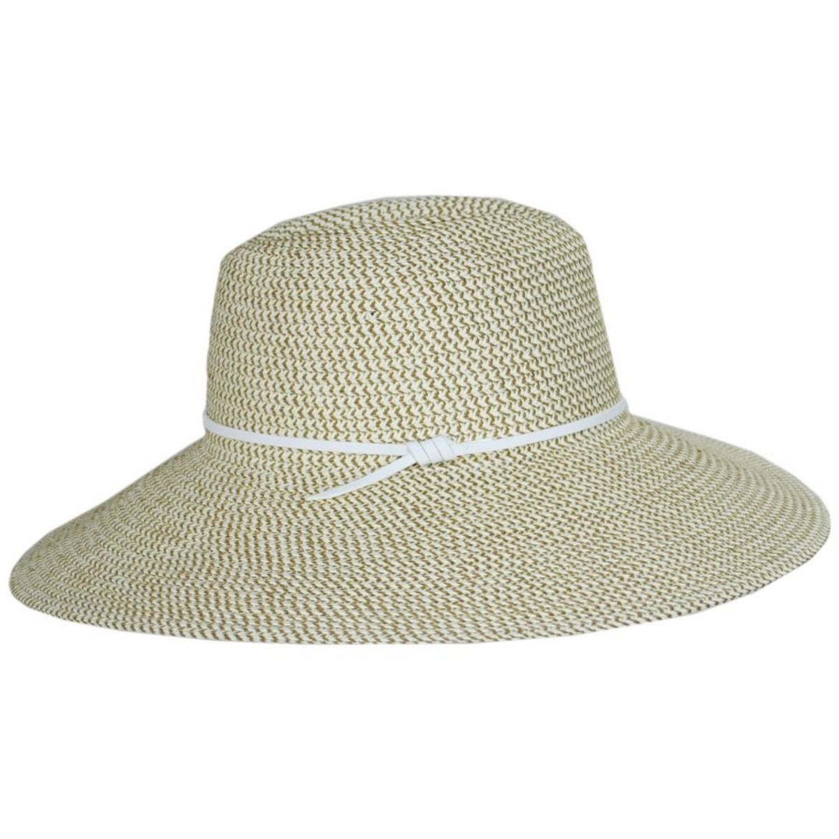 NIKKI BEACH | Harper Toyo Braid Wide Brim Fedora Hat | 102687 | profile | WHITE TWEED