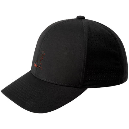 Kangol | Logo Edge Vented Strapback Baseball Cap | 201139 | detailone | BLACK MELANGE