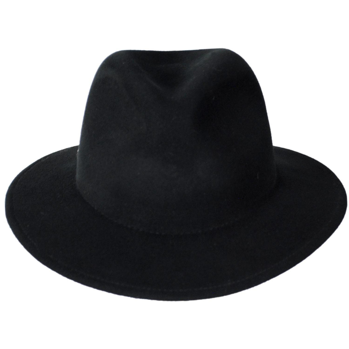 Betmar | Cali Wool LiteFelt Fedora Hat | 123174 | front | BLACK