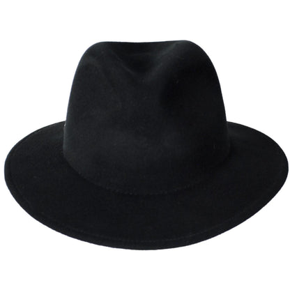 Betmar | Cali Wool LiteFelt Fedora Hat | 123174 | front | BLACK