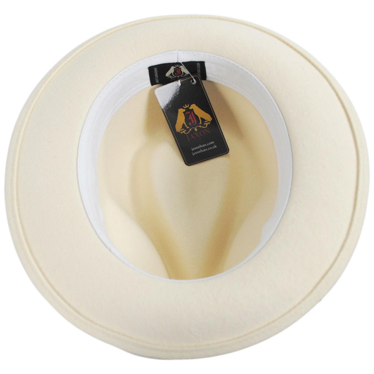 Jaxon Hats | Wholesale Pachuco Crushable Wool Felt Fedora Hat  - Cream B2B Pre-Pack | B2B135008C | under | CREAM