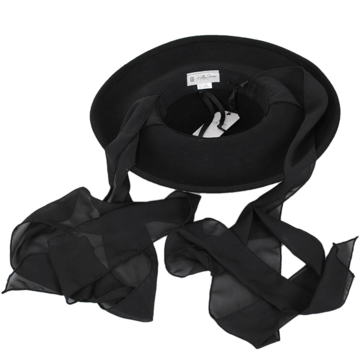 Kathy Jeanne | Lumiere Wool Felt Lampshade Hat - Made to Order | 124721 | under | BLACK