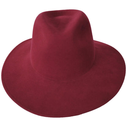Betmar | Katie Wool Felt Safari Fedora Hat | 123175 | front | CRIMSON