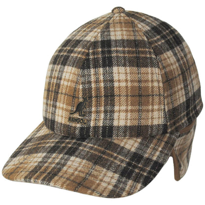 Kangol | Plaid Earflaps Strapback Baseball Cap | 201196 | lead | TAN MULTI