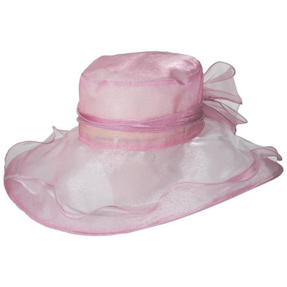 San Diego Hat Company | Organza Pearl Boater Dress Hat | 121052 | lead | PINK