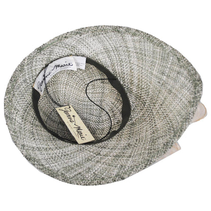 Jeanne Marie | Hat Pin and Swirls Tweed Ramie-Sisal Straw Dress Hat | 122449 | under | SAGE MIX