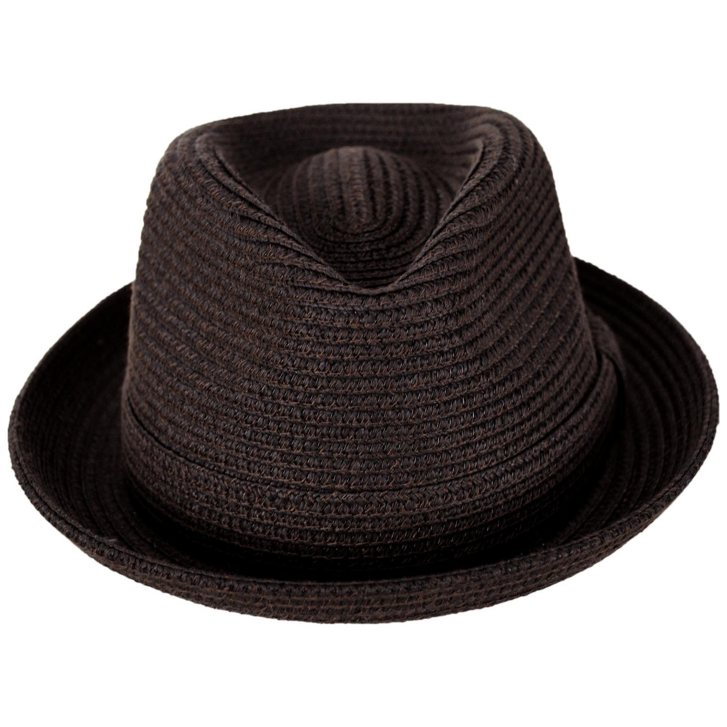 Bailey 1922 | Billy Braided Toyo Straw Fedora Hat - Classic Colors | 127843 | front | ESPRESSO