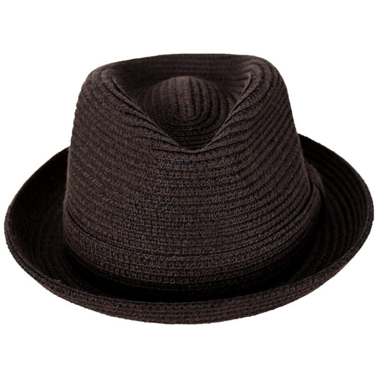 Bailey 1922 | Billy Braided Toyo Straw Fedora Hat - Classic Colors | 127843 | front | ESPRESSO