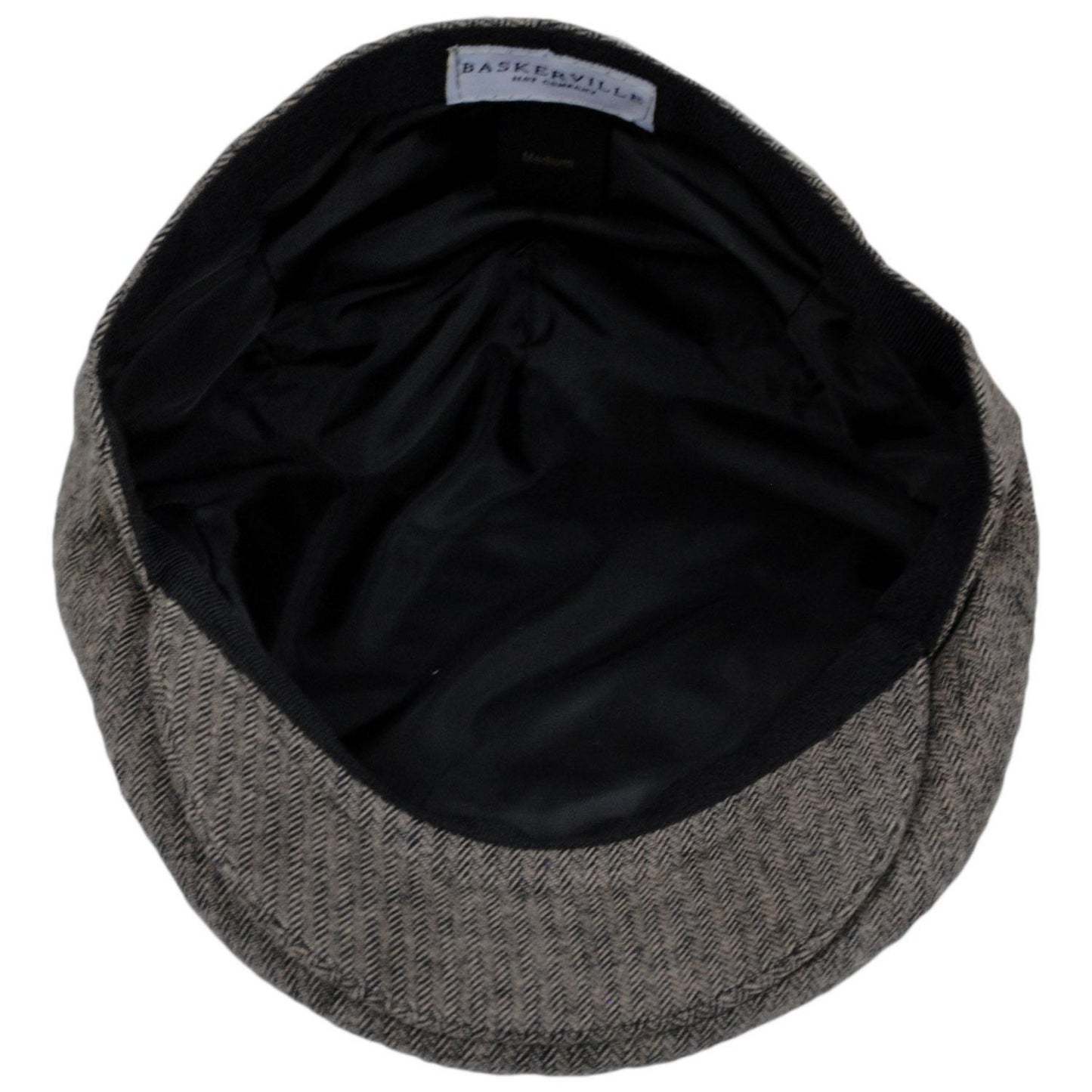 Baskerville Hat Company | Swansea Cotton Herringbone Ivy Cap | 167677 | under | BLACK/GREY