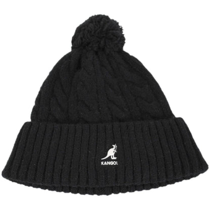 Kangol | Pompom Cable Knit Beanie Hat | 500410 | lead | BLACK