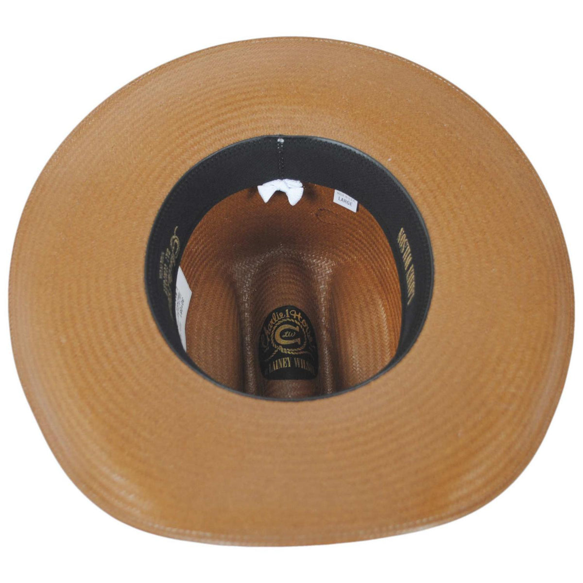 Charlie 1 Horse | Lainey Wilson Neon Rainbow Shantung Straw Western Hat | 124959 | under | COGNAC