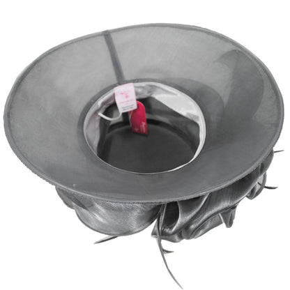 Sophia | Grand Rose Organza Dress Hat | 122963 | under | GREY