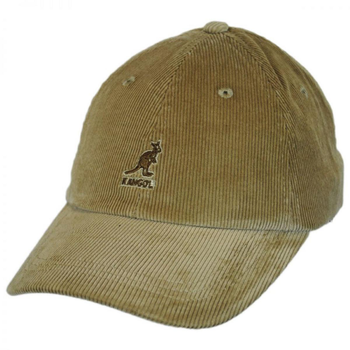 Kangol | Logo Corduroy Strapback Baseball Cap Dad Hat | 201182 | lead | BEIGE