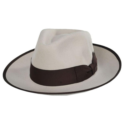 Bigalli | Kellan Wool Felt Fedora Hat | 131431 | lead | CREAM