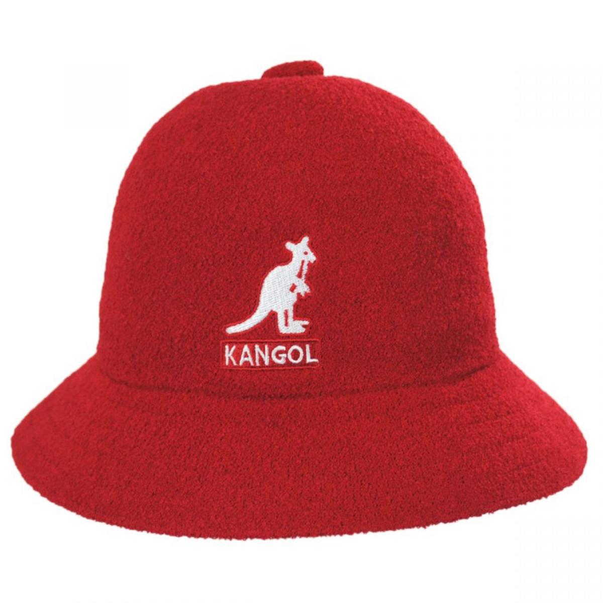 Kangol | Big Logo Casual Bucket Hat | 185756 | front | SCARLET