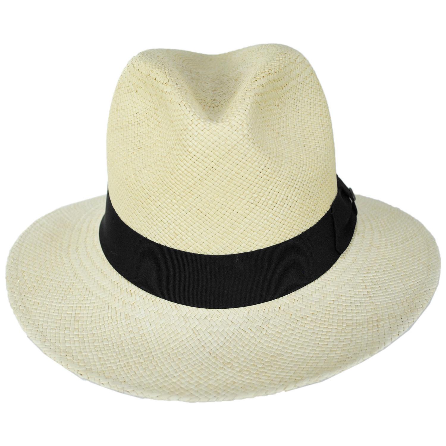 Scala | Panama Straw Safari Fedora Hat | 126123 | front | NATURAL