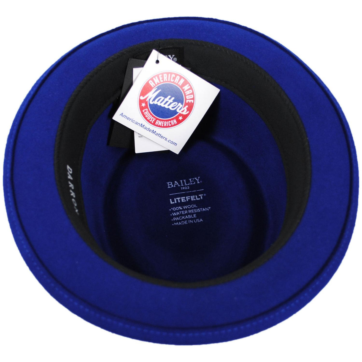 Bailey 1922 | Darron Wool LiteFelt Pork Pie Hat | 130000 | under | BEACON BLUE