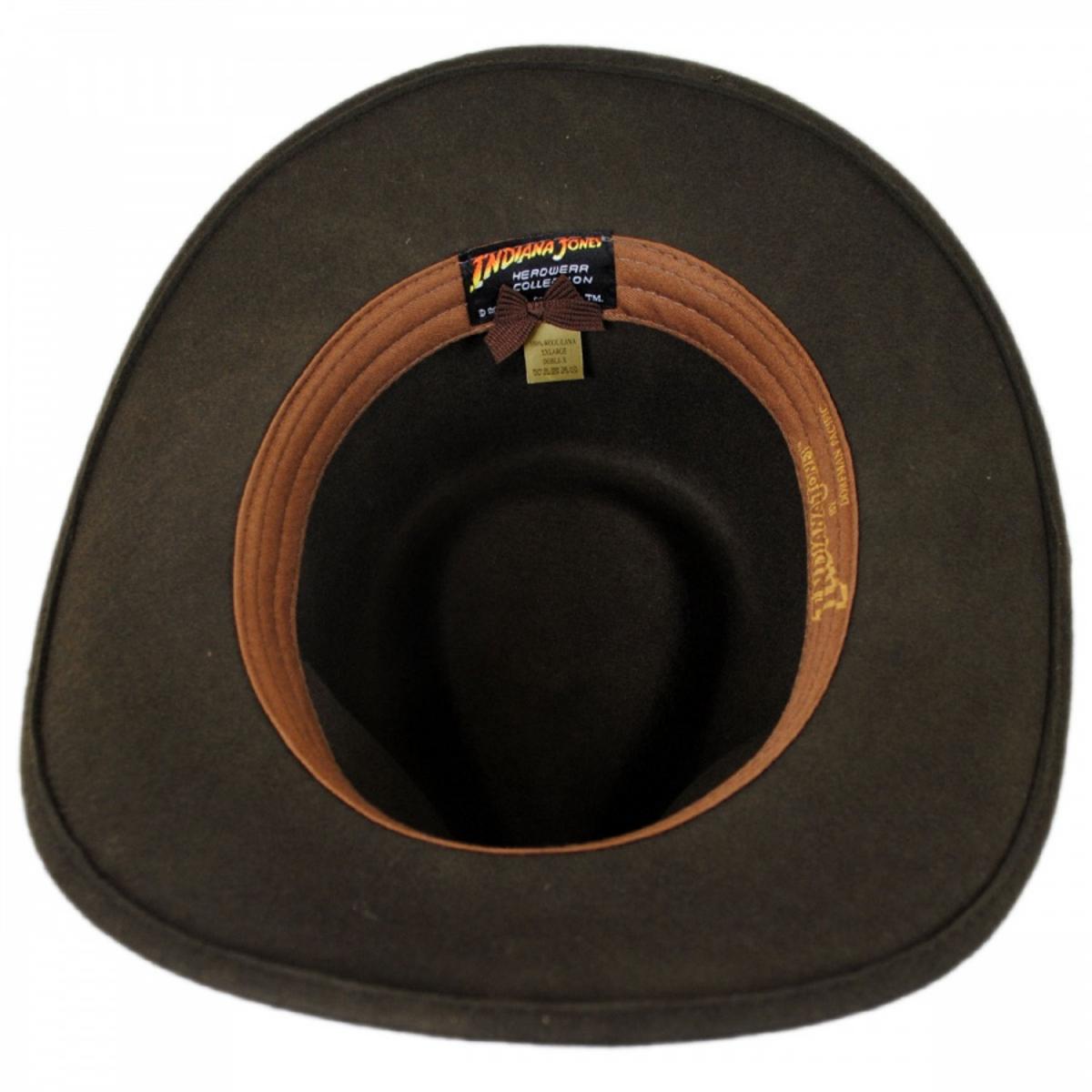 Indiana Jones | Officially Licensed Wool Felt Outback Hat | 130449 | front | BROWN