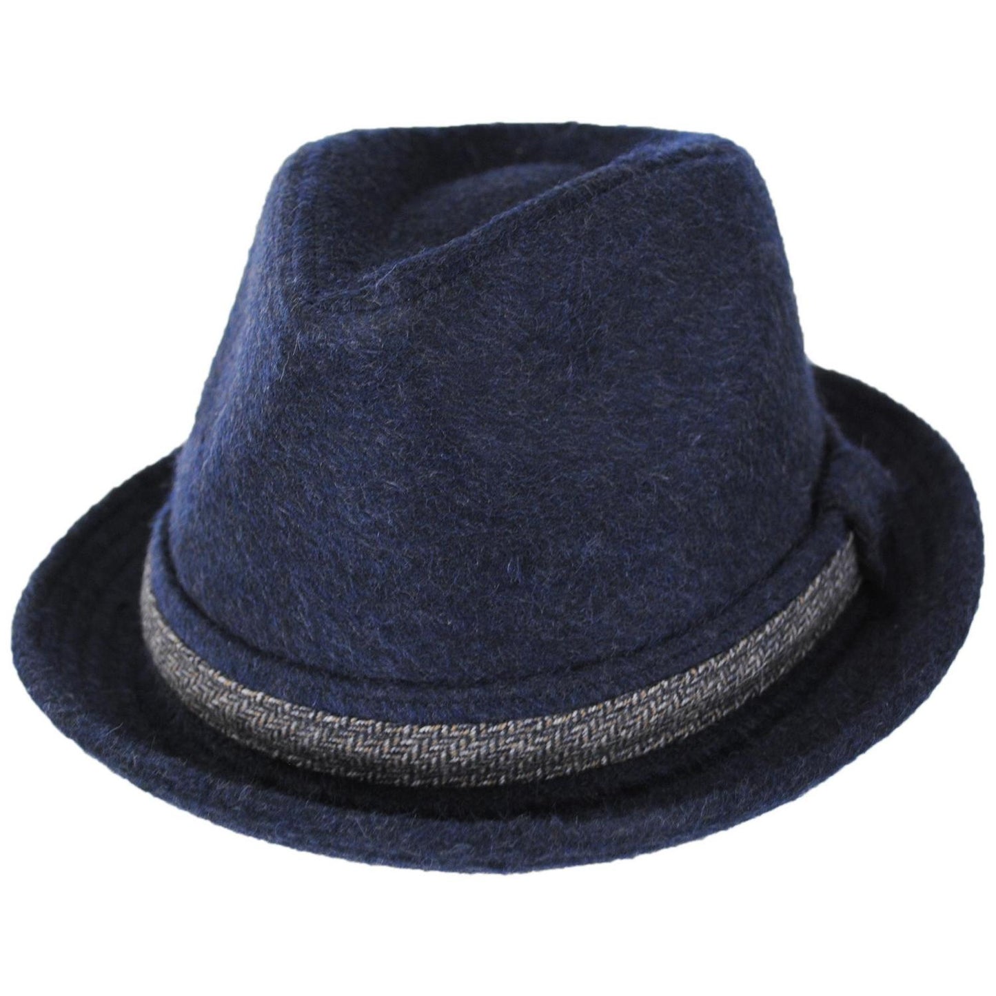 Dorfman Pacific | Oswald Wool Blend Fedora Hat | 140249 | lead | NAVY
