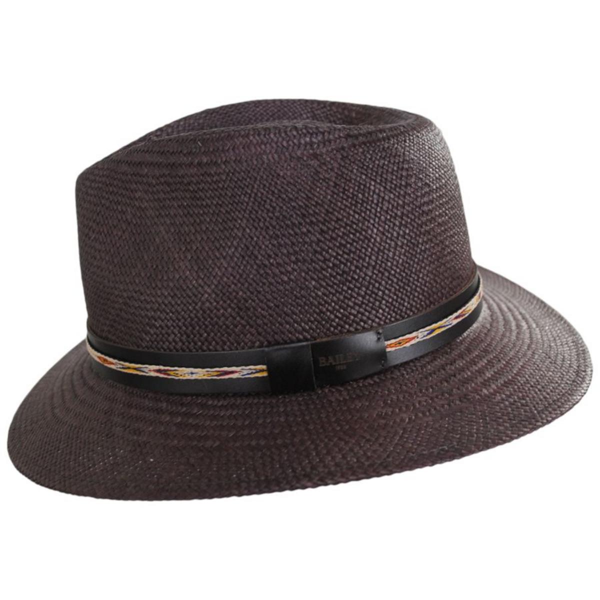Bailey 1922 | Stansfield Panama Straw Fedora Hat - Oak | 127850SS24 | profile | OAK