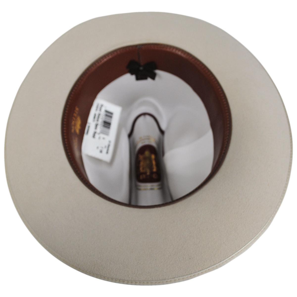 Stetson | Royal Deluxe Open Road Fur Felt Western Hat | 130750 | under | SILVERBELLY