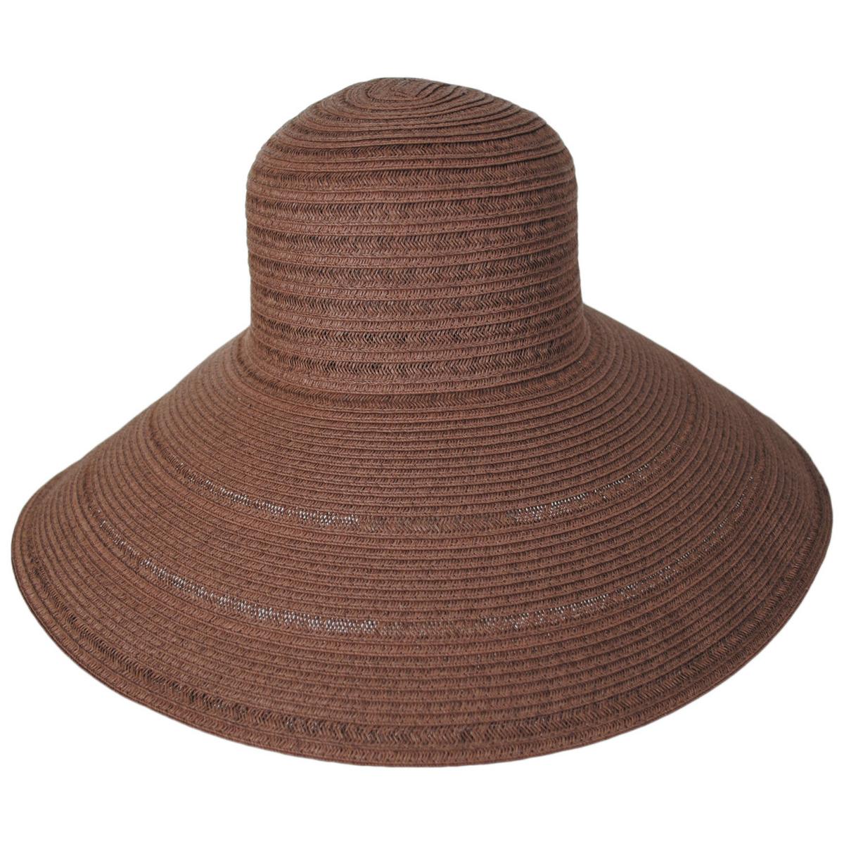 San Diego Hat Company | Newport Toyo Braid Sun Hat | 103685 | front | BROWN