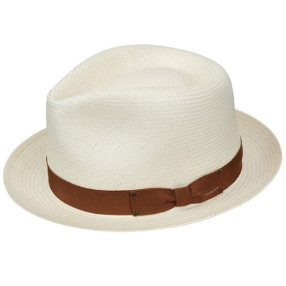 Bailey 1922 | Guthrie Shantung Straw Fedora Hat | 127840 | profile | NATURAL/RUST