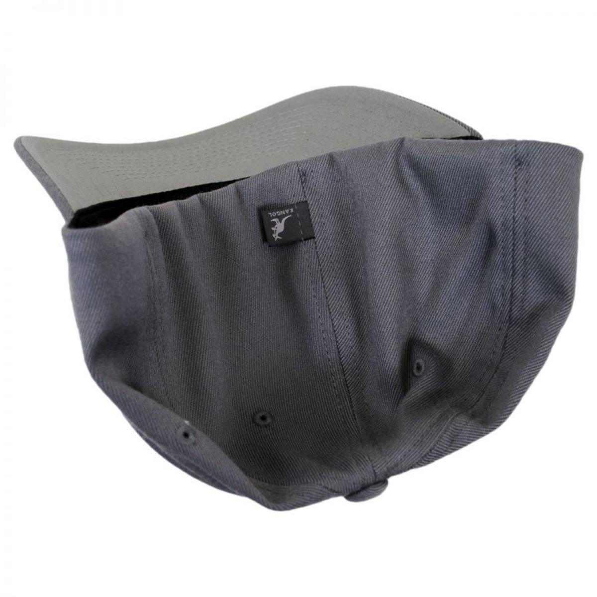 Kangol | Logo Wool FlexFit Fitted Baseball Cap | 201104 | under | DARK FLANNEL