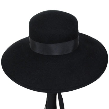 Kathy Jeanne | Lumiere Wool Felt Lampshade Hat - Made to Order | 124721 | front | BLACK
