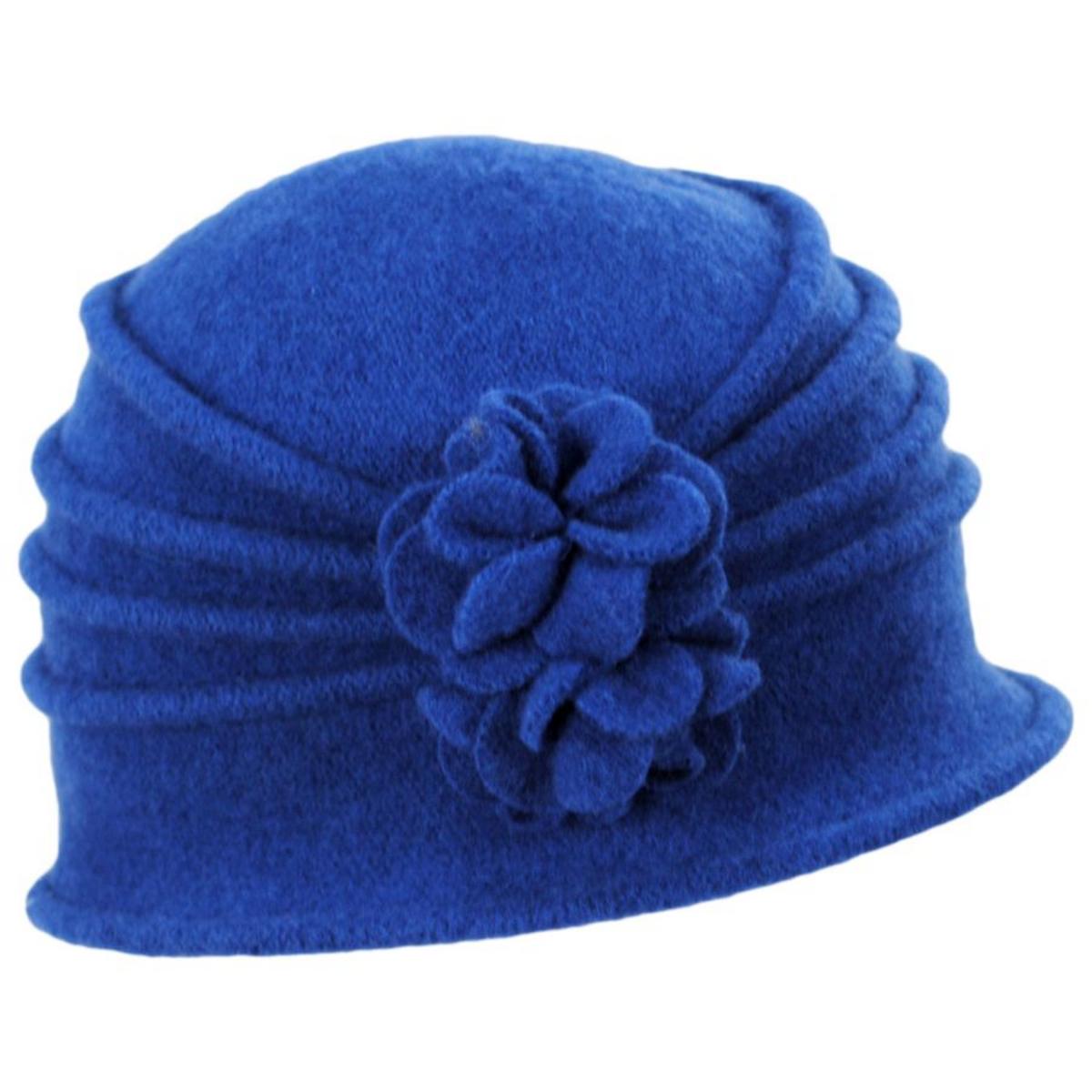 Scala | Boiled Wool Cloche Hat | 106306 | profile | DENIM