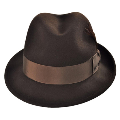 Bailey 1922 | Tino Wool LiteFelt Trilby Fedora Hat | 130008 | front | BROWN